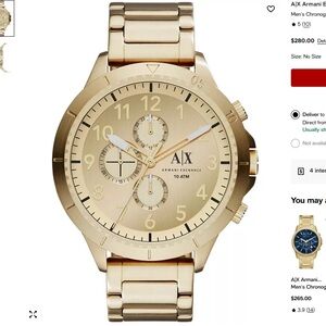Armani Exchange Gold Men's Watch